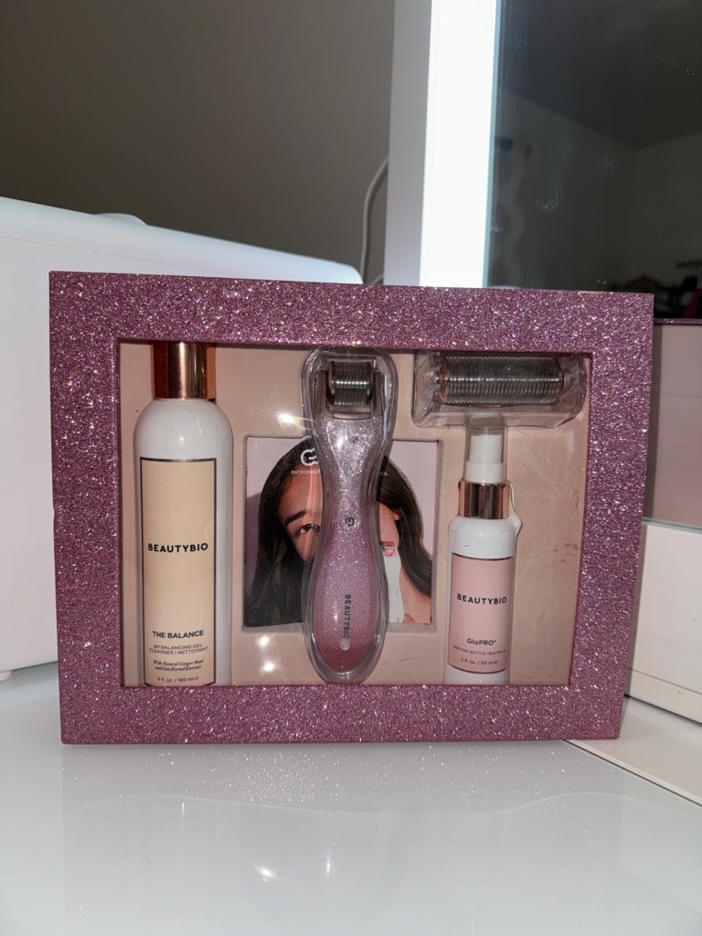 BEAUTYBIO Pink Micro-Needling Facial Set - Glow Enhancing Kit